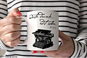Write Drunk, Edit Sober Hemingway Quote Coffee Mug