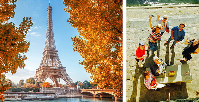 Fall Colors Around Eiffel Tower and Writing Workshop in Paris Group